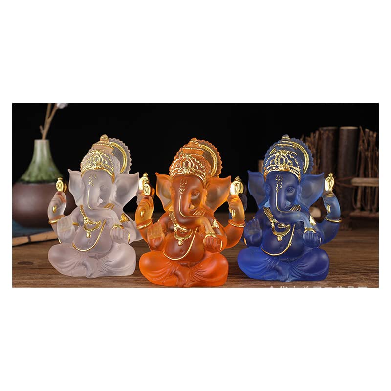 Amazon.co.jp: ガネーシャ 置物インド 象 オブジェ 風水主