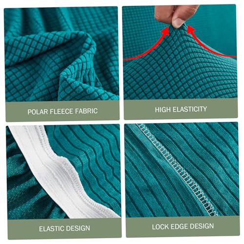 Funda de futón elástica y gruesa con falda elegante para sofá sin brazos en color gris 4