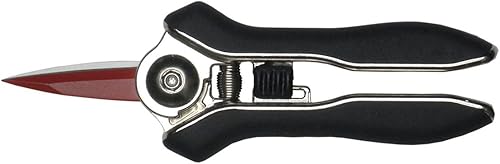 Barnel USA P1000 - Tijera floral elegante con punta de aguja, 6 pulgadas, rojo y blanco