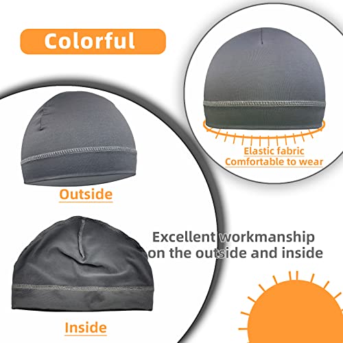 Image of 6 Pcs Skull Cap Sweat Wicking Helmet Liner Breathable Cycling Beanie Running Sports Hat Cooling Head Wraps for Men
