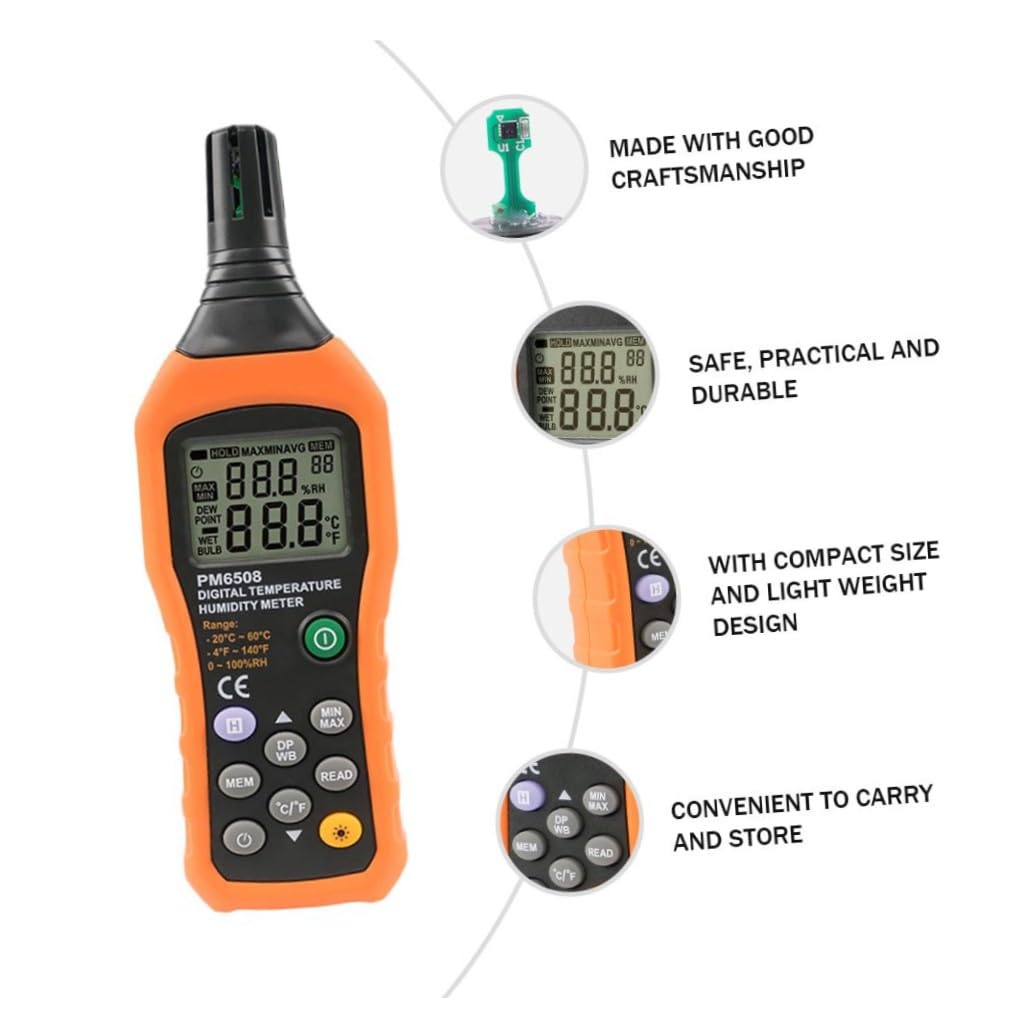 Thermomètre-hygromètre Pm6508 Numérique de Mesure Industrielle Précise