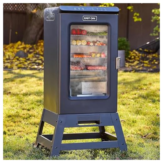 EAST OAK Ridgewood Pro 30" Electric Smoker | Built-in Meat Probe & Elevated Stand for Outdoors | Up to 6× Longer Smokes, Adjustable Side Chip Loader | Smoke More with 725 sq in Cooking Area