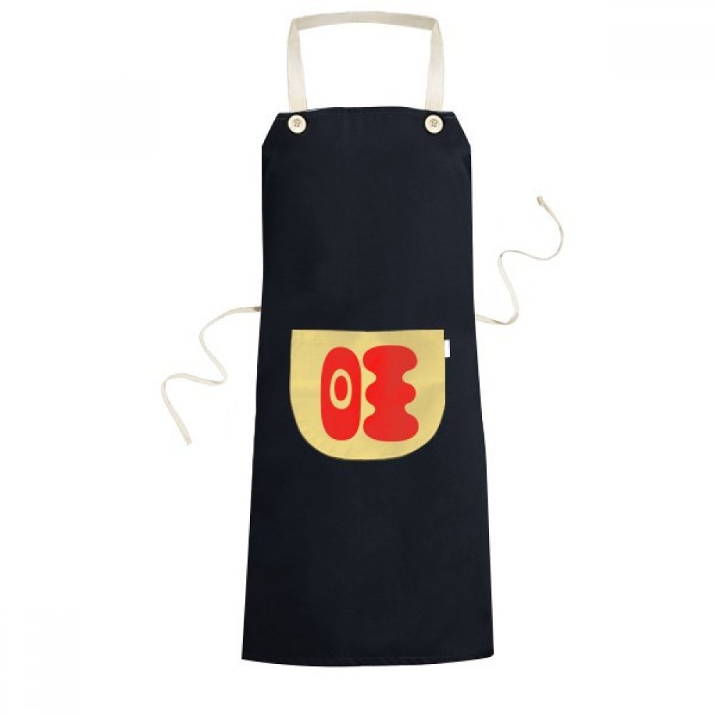Tablier de cuisine Nouvel An Chinois avec poche bavoir noir 70x67cm