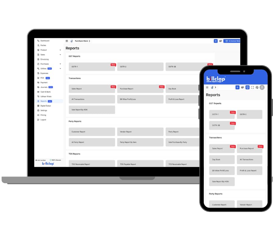 Billclap Gst Software - Gst Billing, Inventory, Ledger, Inventory | 1 Year Desktop Plan (Pro Plus) - Image 6