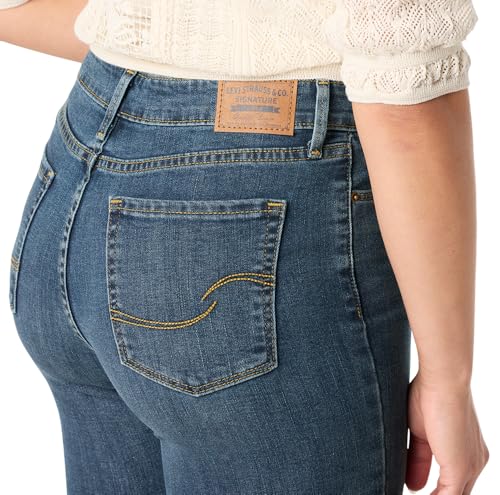 Image of Levi Strauss Signature Gold Women's Mid-Rise Bermuda Shorts Stretch Denim (Available in Plus Size)