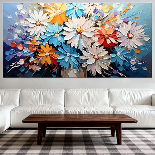 Diamond Painting Kit Completo, Diamond Painting Adultos Grande Tamaño 70x140cm, DIY Flor Pintura de Diamantes, Cuadros con Diamantes Punto de Cruz de Mosaico, Decoración Salón (Abstracto) QL-683