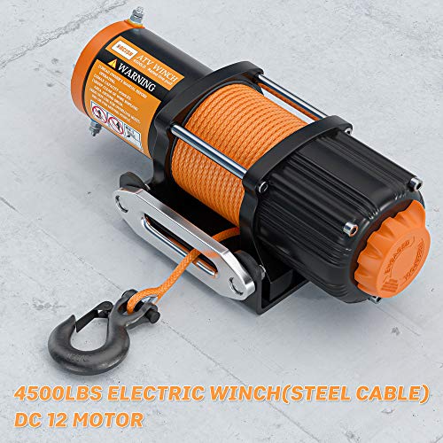 ORCISH 12V 4500lb Electric ATV UTV Synthetic Rope Winch Kits (Synthetic Rope Style)