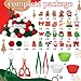 Sanixin 235 Pcs Christmas Sensory Bin Fillers Christmas Fine Motor Skills Christmas Sensory Bin Item Pompoms Cups Tweezers Scissor Clips for Activities Sorting Counting (Style 2)