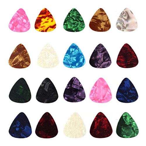 U/K Lot de 20 médiators colorés en celluloïd pour basse de guitare 0,46 mm Très pratiques et populaires - Les Beatles, Paul McCartney, John Lennon, RIngo Starr, George Harrison U/K Lot de 20 médiators colorés en celluloïd pour basse de guitare 0,46 mm Très pratiques et populaires