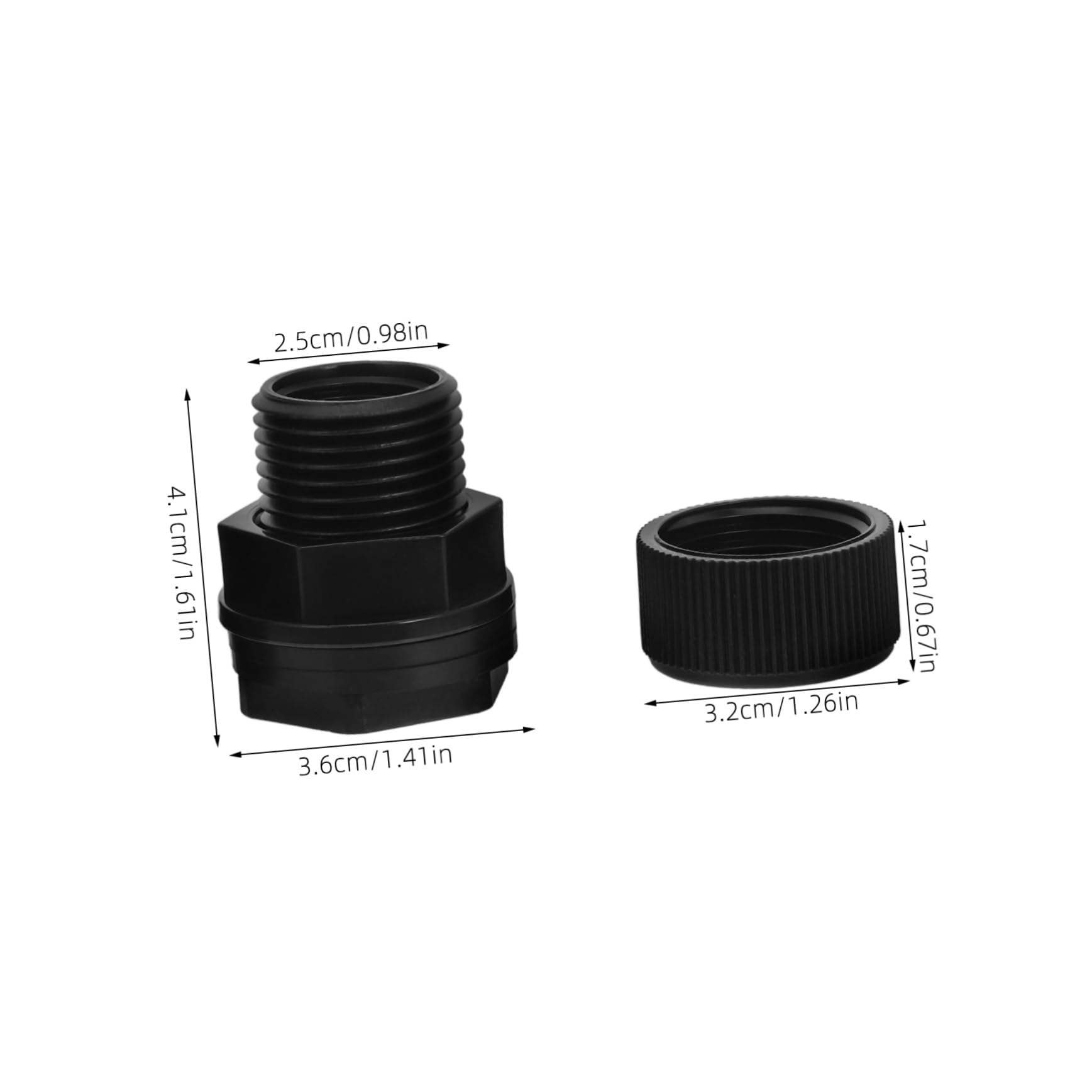 Mipcase 3/4 Threaded Water Tower Connector Adapter Universal Rain Barrel Garden Hose Socket