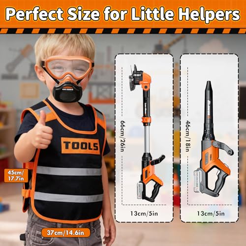 Image of KidBloom Kids Tool Set, 2-in-1 Kids Leaf Blower & Kids Weed Wacker Toy