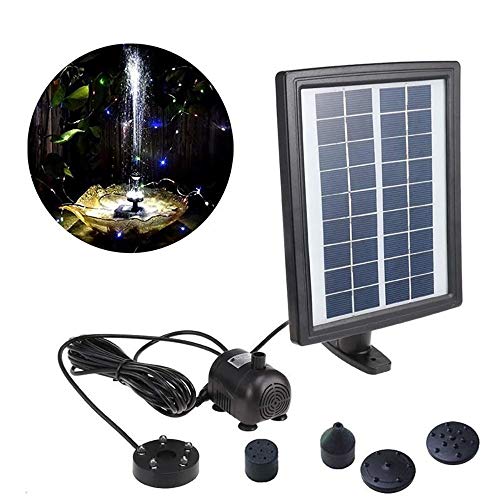 YiHao LED-Solarwasserpumpe, Solarbetriebene Brunnen Pool-Pumpe, Gartenpflanze Bewässerung Kit, Solar-Teichpumpe Kit