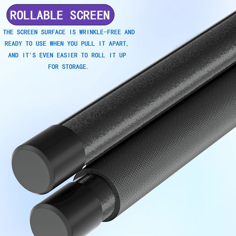 Pantalla Manual Proyector 72" HD 4K Portable 16:9 miniatura 5