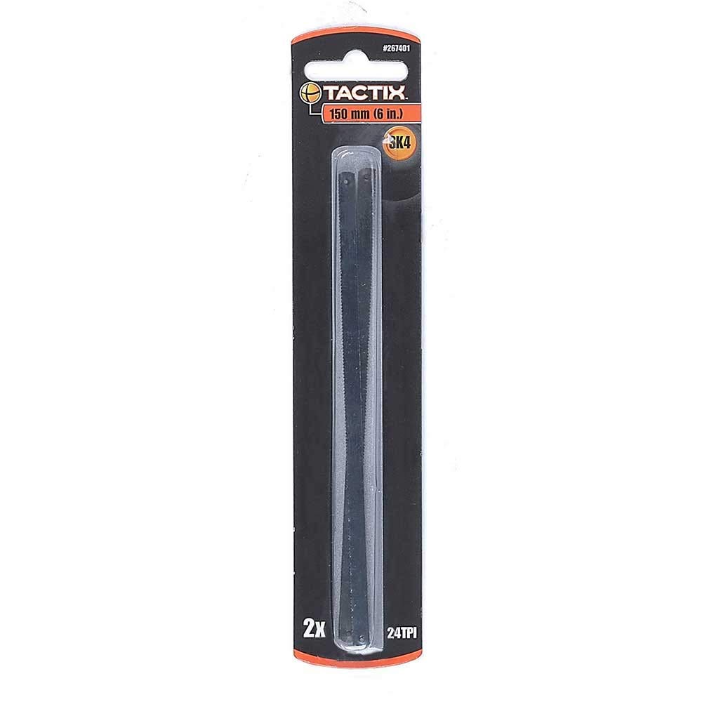 Tactix - Recambio Hoja de Mini Sierra 15cm (Pack 2), Metal, Corta Madera y Otros Materiales, 150mm Largo de Hoja, Sencilla de Instalar, Alta Resistencia, Gran Durabilidad