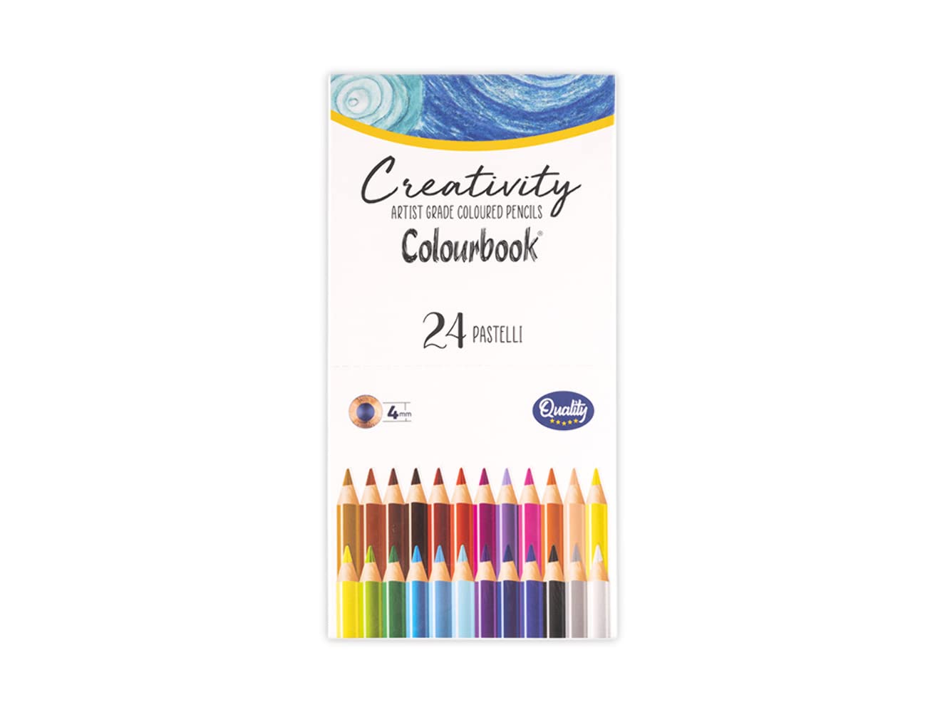 Colourbook Creativity - Caja de 24 lápices de colores pastel