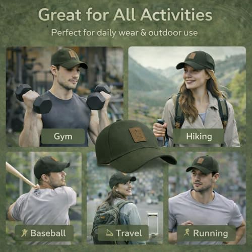 Image of Baseball Cap for Men Original Adjustable Unisex Cap, Mens Caps Stylish, All Sports Type Caps or Hats, Free Size, UV Protection, Sports Cap for Men's, Outdoor Casual Wear (Pack of 1)