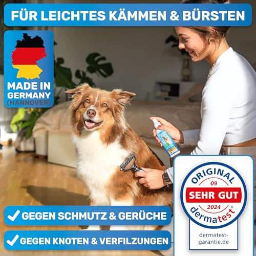 BluePet Entfilzungsspray 200 ml für Hunde & Katzen I Löst Verfilzungen & Verbessert Kämmbarkeit I Aloe Vera & Shea-Butte