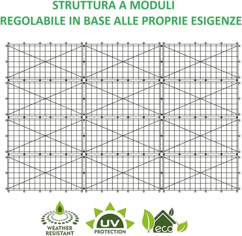 Meridiana - Siepe Finta Artificiale Ornamentale Rotolo Frangivista Frangivento 1680 Foglie Foglia Finta Prato Lauro Osmantus Sintetica Anticaduta Ringhiera Terrazzo Balcone Giardino (1 x 3 Mt) - 5