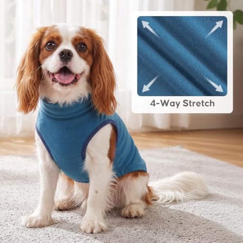 Image of KYEESE 2Pack Dog Sweater for Medium Dogs Soft Pet Coats Fleece Sweatshirt | Warm Turtleneck Dog Pullover Clothes, 4-Way Stretch & Lightweight Vest, Doggie Coat in Cold Weather, Daily Wear