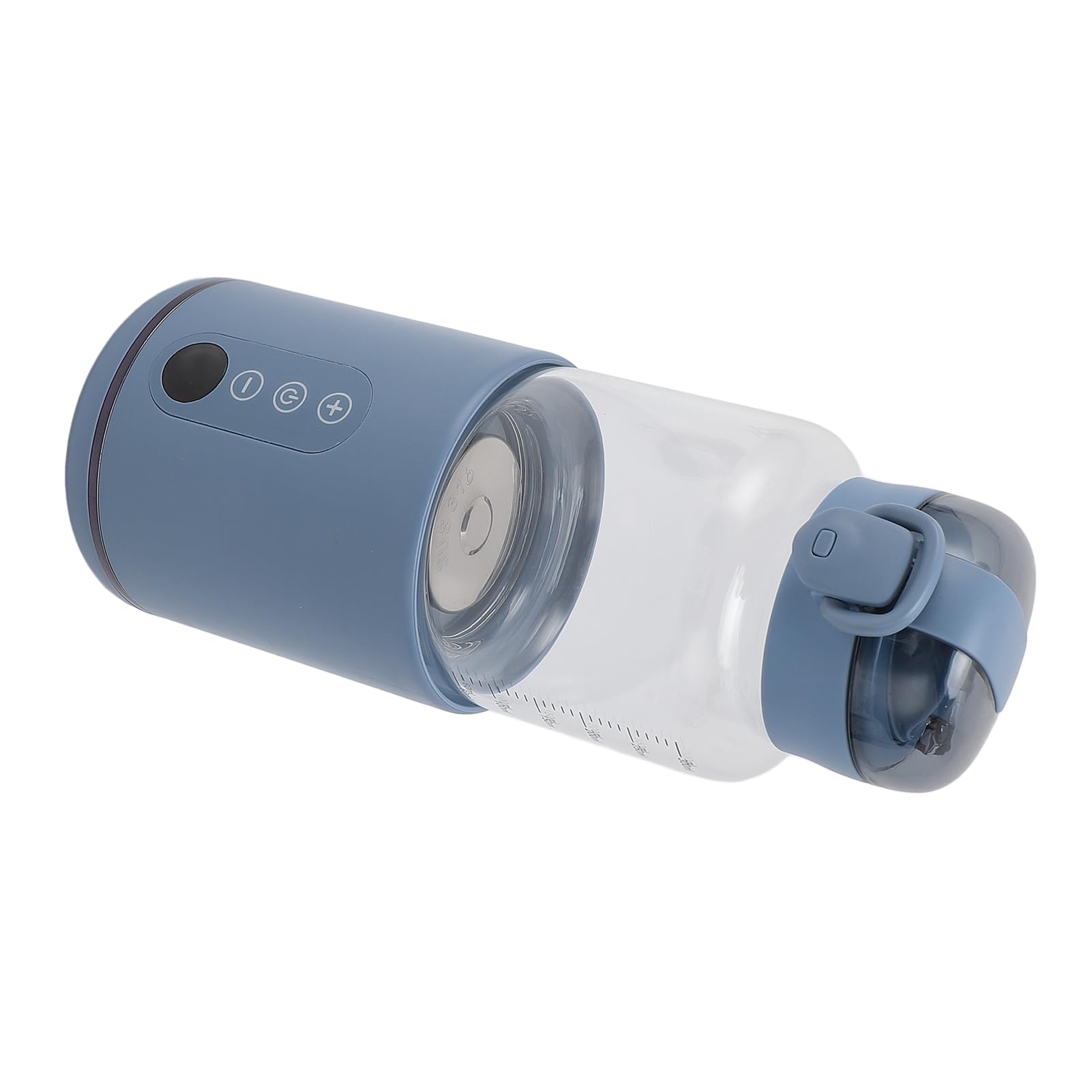 Taza calentadora de leche portátil de acero inoxidable USB inalámbrico calentador de leche de calentamiento rápido biberón aislado para coche de viaje azul 300ml