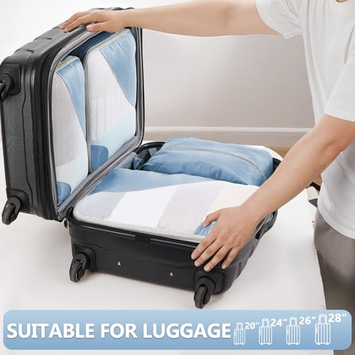 Image of OlarHike 8 Set Packing Cubes for Travel,Gifts for Women Mom,Anti-Tearing Suitcase Organizer,with Over 1000 pcs Mesh Holes,Vacation Essentials & Accessories for Cruise Ship