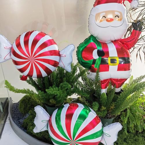 Fruusv クリスマスバルーンデコレーション | フェスティブカラフルパーティー用品 | クリスマス サンタ バルーン 背景 - 壁用 ドア用 木用 パティオ用 室内用 リビングルーム用 ベッドルーム用 教室用 誕生日用