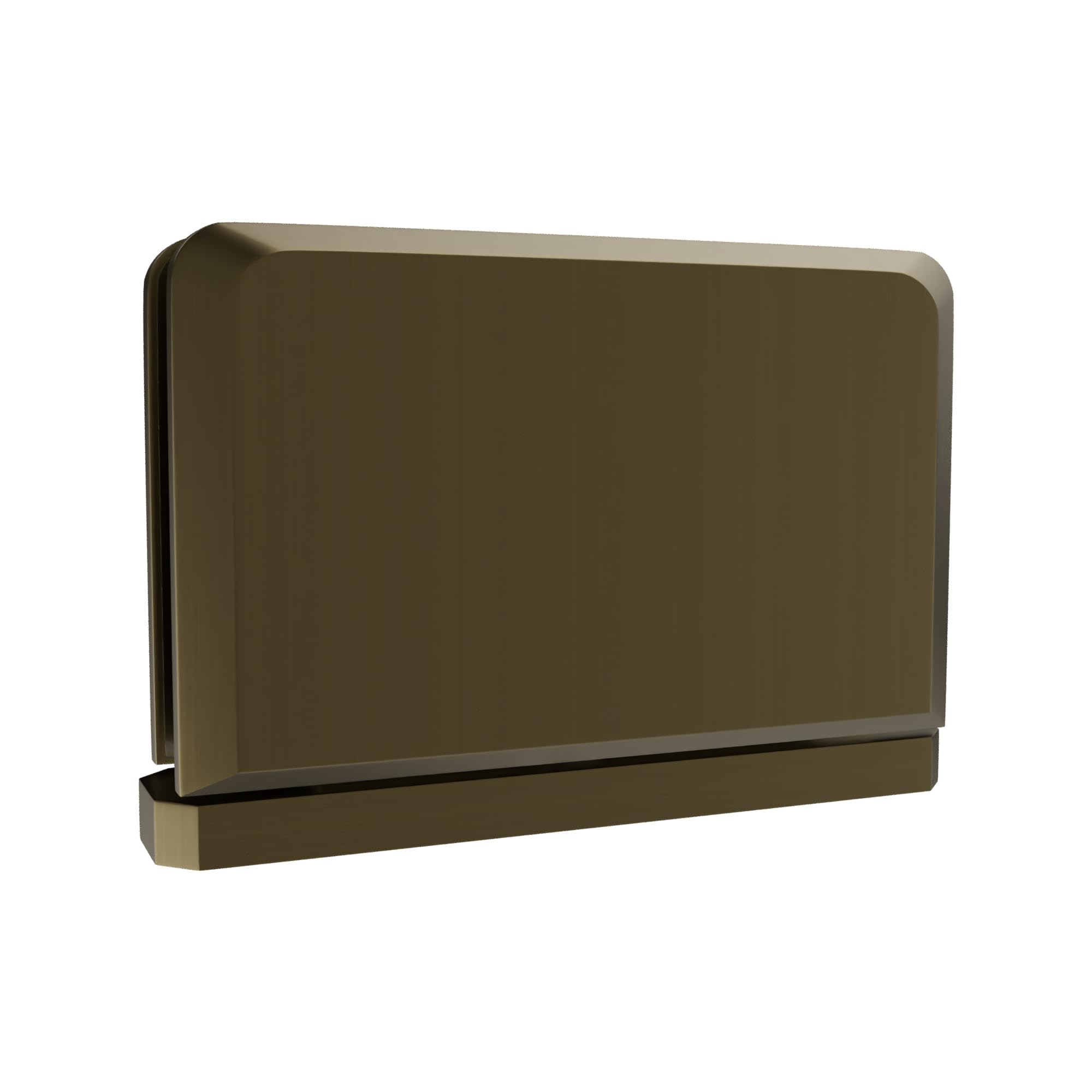Brixwell Top Or Bottom Mount Pivot Hinge Brass, Brushed Bronze Finish, for 5/16" to 3/8" Glazing Thickness, Head and Sill Mount, Full Rotation, Self Centering, Beveled Edge