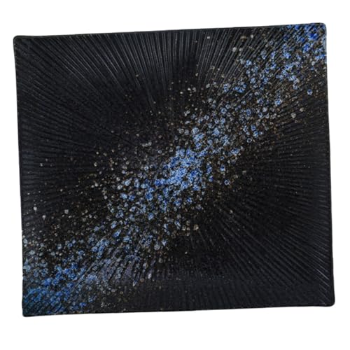 COLLBATH 1pc Ceramic Steak Plate Restaurant Sushi Dish Jewelry Dish Tray Porcelain Sushi Tray Japanese Sushi Plate Trays for Decor Sushi Serving Boat Food Tray Versatile Tray Blue Ceramics