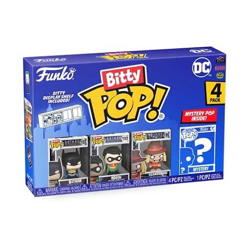 Funko Bitty POP! DC - Batman 4 Paquete Incluye Batman, Robin, Scarecrow, And A Mystery Figure Y Una Mini Figura Misteriosa De Sorpresa - 2.3 Cm - DC Comics - Figuras Miniaturas Coleccionables | Ya disponible en tu tienda friki favorita! En mundofriki.es!