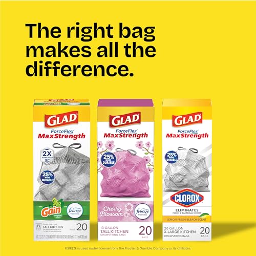 Glad Small Trash Bags 4 Gallon, Febreze Cherry Blossom Garbage Bags, Odor Resistant with Drawstring, 34 Count - image 9