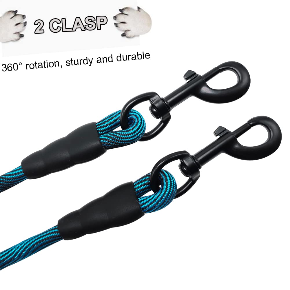 BTINESFUL Cuerda corta de amarre de 3 pies, nailon duradero para entrenamiento de perros, correa corta para perros grandes, medianos y fuertes