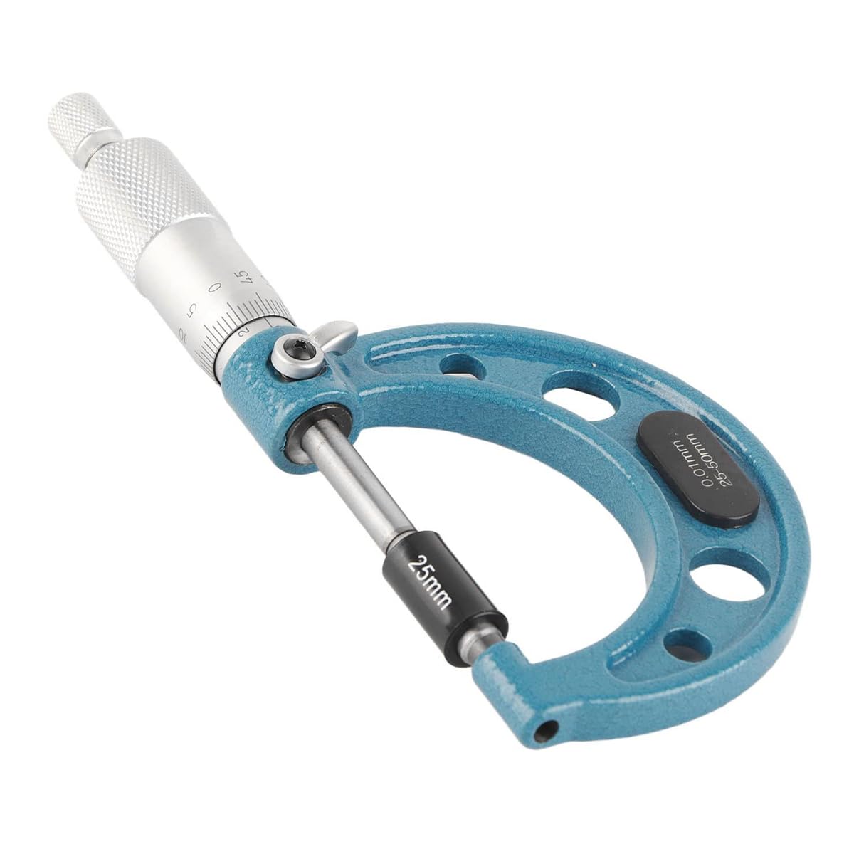 Micromètre extérieur 25-50 mm Micromètre Externe de Haute précision Outil de Mesure d'épaisseur en Acier Inoxydable Précision de 0,01 mm avec clé et boîte en Plastique