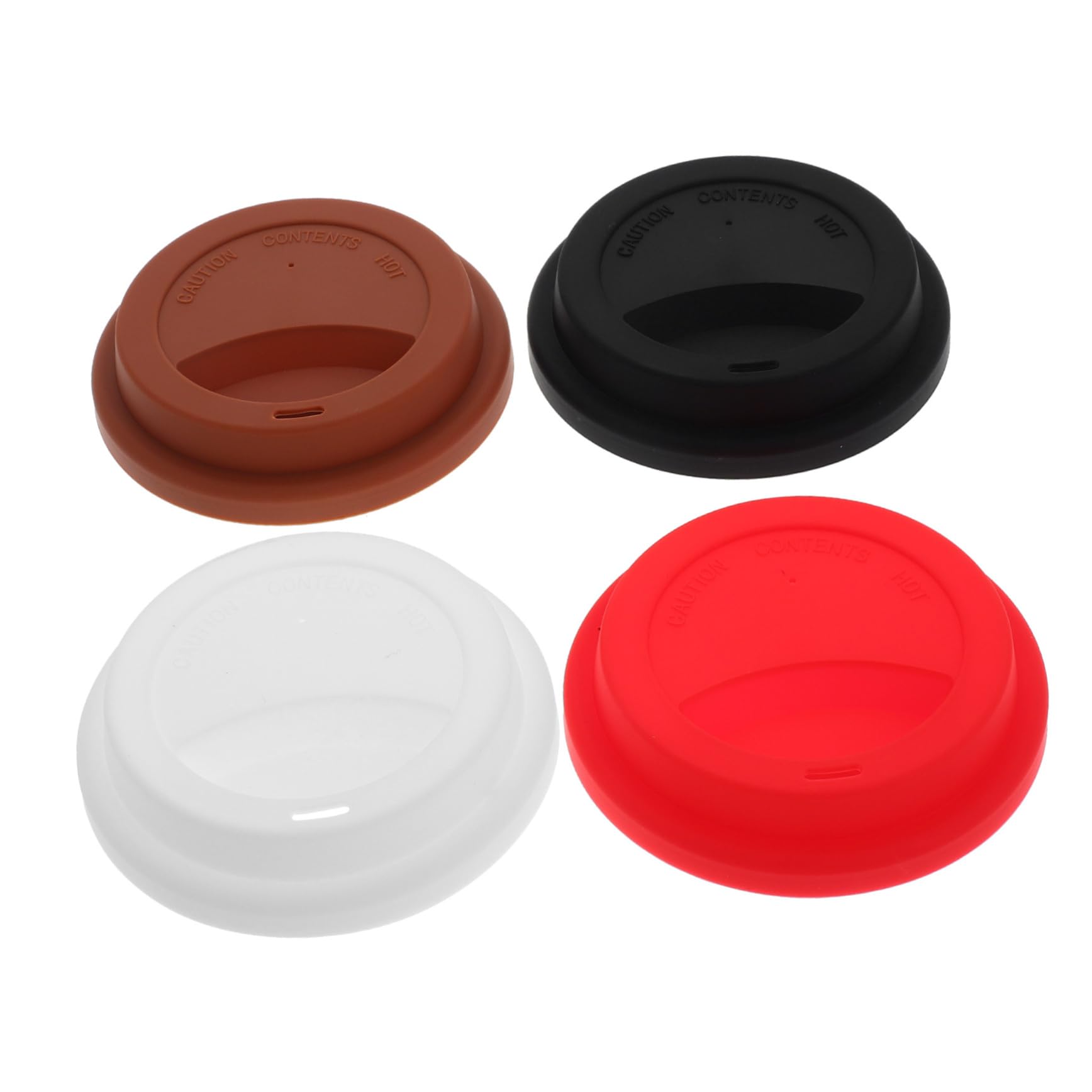 Abaodam 4pcs Silicone Coffee Cup Lids Spill Mug Covers for Ceramic and Travel Mugs Dishwasher Safe Safe for Hot Drinks