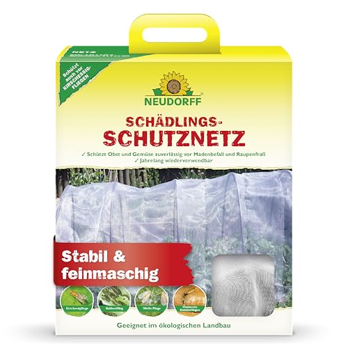 Neudorff SchädlingsschutzNetz 2,30m x 4,25m - Feinmaschiges Schädlingsnetz schützt Obst und Gemüse im Beet und Hochbeet vor Schädlingen, 1 Netz