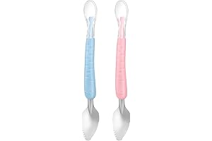 Double-headed Silicone Fruit Spoon for Easy Feeding