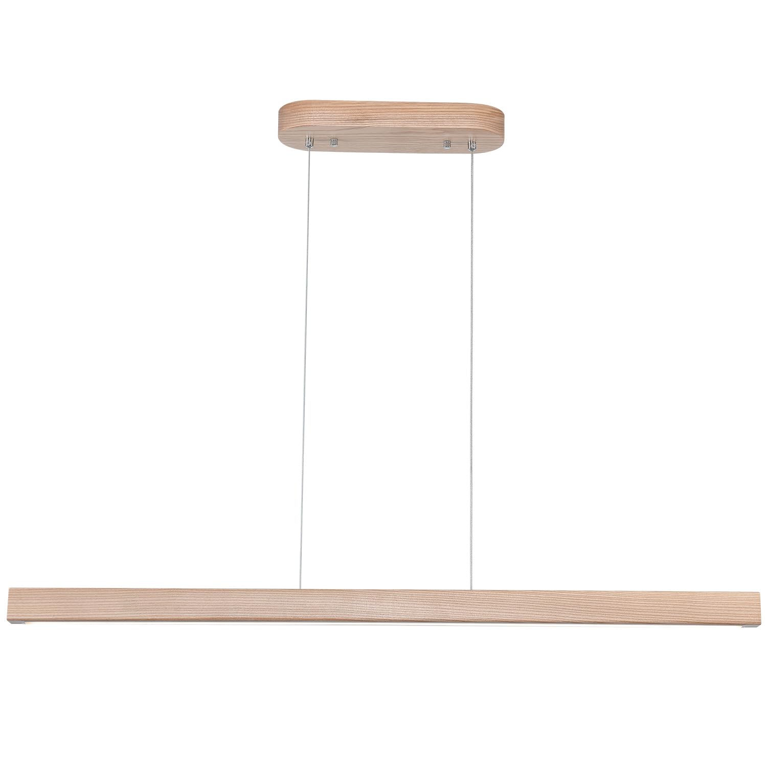 YISDESIGN 39" Wood Linear Pendant Light Fixture Led Dimmable Ceiling Pendant Hanging Light Adjustable Billiard Pool Table Lights for Dining Room Kitchen Island Lights Natural?Hand Crafted?
