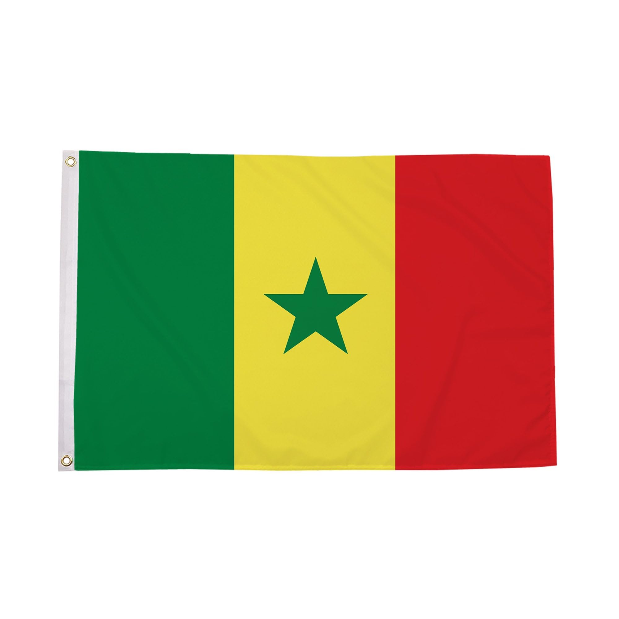 Flagtex Senegal Large Flag 8ft x 5ft Premium African National Flag Green Yellow Red Stripes Green Star Fade Resistant Polyester Double Stitched Reinforced 240cm x 150cm Outdoor Banner Display