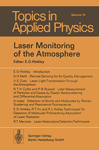 Laser Monitoring of the Atmosphere (Topics in Applied Physics)