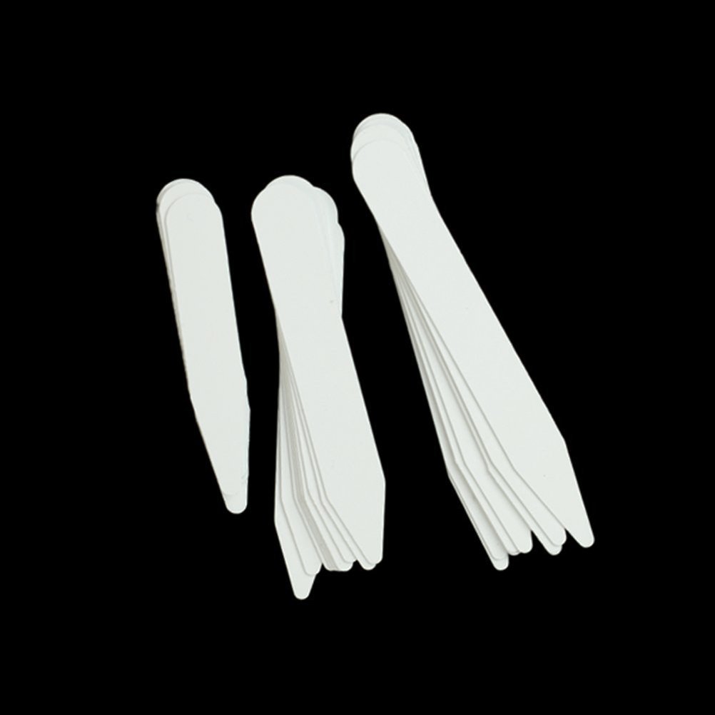 VORCOOL - Ballenas de plástico blanco para cuello de camisa de hombre, 3 dimensiones – 200 unidades