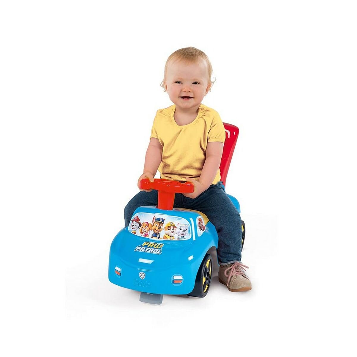 Smoby - Pat'Patrouille - Porteur Auto - Fonction Trotteur - pour Enfant Dès 10 Mois - Coffre à Jouets - 720531
