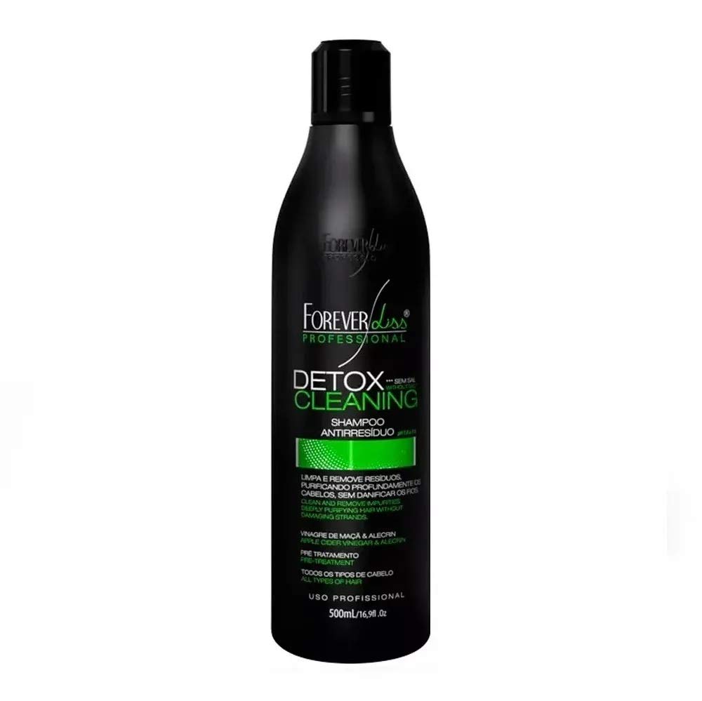 Forever Liss - Linha Detox Cleaning - Shampoo Antiresiduo 500 Ml - (Detox Cleaning Collection - Anti Residue Shampoo 16.90 Fl Oz)