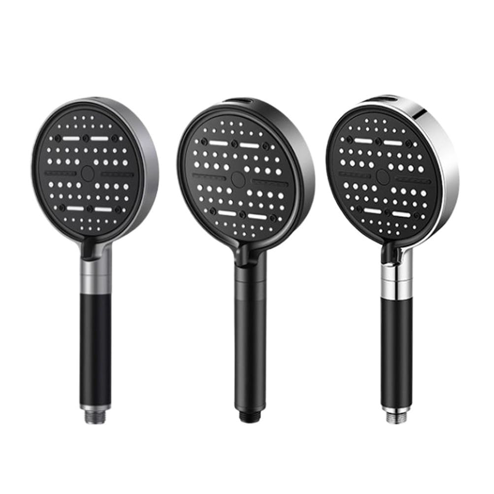 Alcachofa de ducha de mano de alta presión con filtro de ahorro de agua de 6 m, ducha de flujo Lar, juego de accesorios de baño con manguera negra de 1,5 m