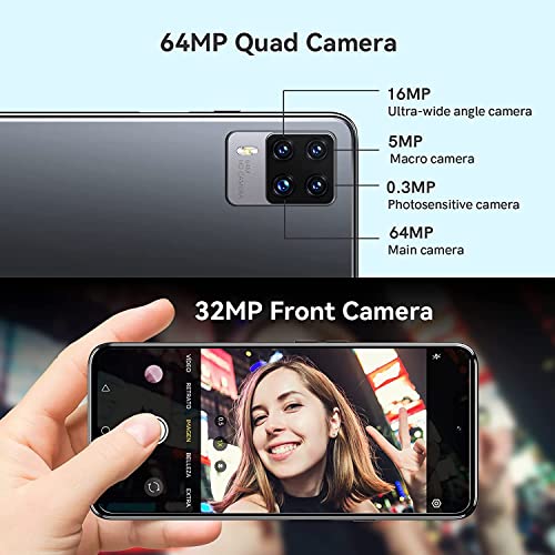 Cubot Unlocked Android Smartphone, X50 Smartphone Unlocked, 6.67” Fhd+ Screen Unlocked Cell Phone Android 11, 8Gb + 128Gb, 64Mp+32Mp Camera, 4G Dual Sim Unlocked Phones, 4500Mah Battery, Us Version #TOP1