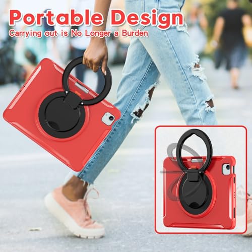 Étui iPad Pro 11 coque de protection hybride antichoc support rouge - 3