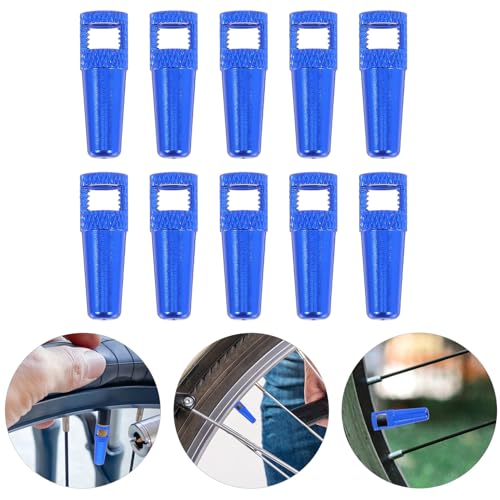 8 piezas Tapas de Válvula para Bicicleta para Neumáticos, Aleación de Aluminio, tapones para válvula francesa con orificio para ciclismo y bicicletas de montaña y carretera miniatura 4