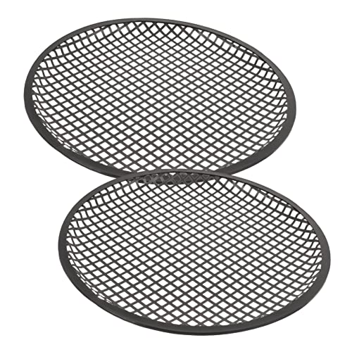Toddmomy 2pcs Sound Grille Speaker Cover Fabric Fit Large Net Outdoor Mesh Protection Enclosure Grills Protector for Car Audio Protective Black Iron