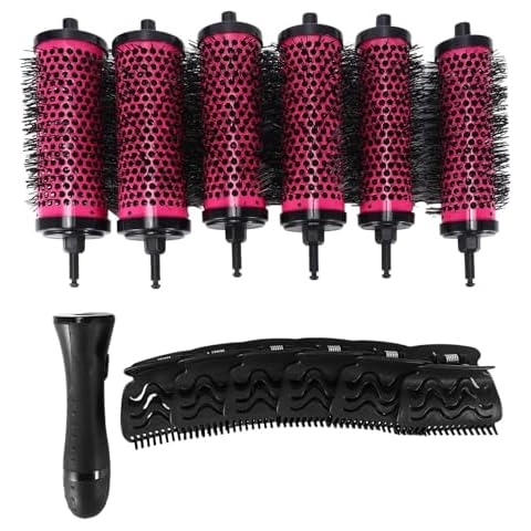 Fayrimi 6pcs Detachable Handle Hair Roller Brush Cover