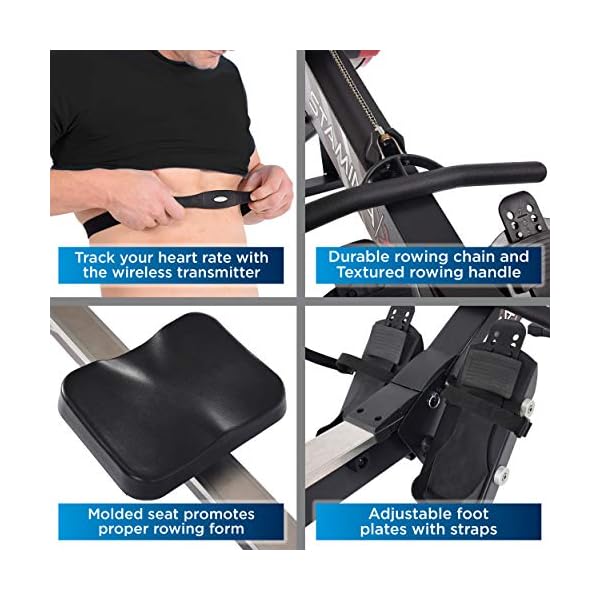 Stamina-X-Stamina-x-Amrap-Indoor-Rowing-Machine-Dynamic-Air-Resistance-Workout-Monitor-Wireless-Heart-Rate-Strap-Included Stamina X AMRAP Rower Machine with Smart Workout App - Foldable Rowing Machine with Dynamic Air Resistance for Home Gym Fitness - Up to 300 lbs Weight Capacity