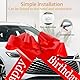 Zyluniy Große Schleife für Auto, Geschenkschleife Groß XL 58.4 cm, Rote Schleife Groß, Riesige Autoschleife mit Gold Kleine Schleifen und Saugnapf für Auto Deko Happy Birthday 18 Geburtstag