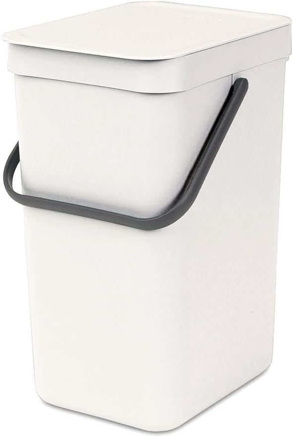 Brabantia Sort & Go Kitchen Recycling Bin (16L / White) Stackable Waste